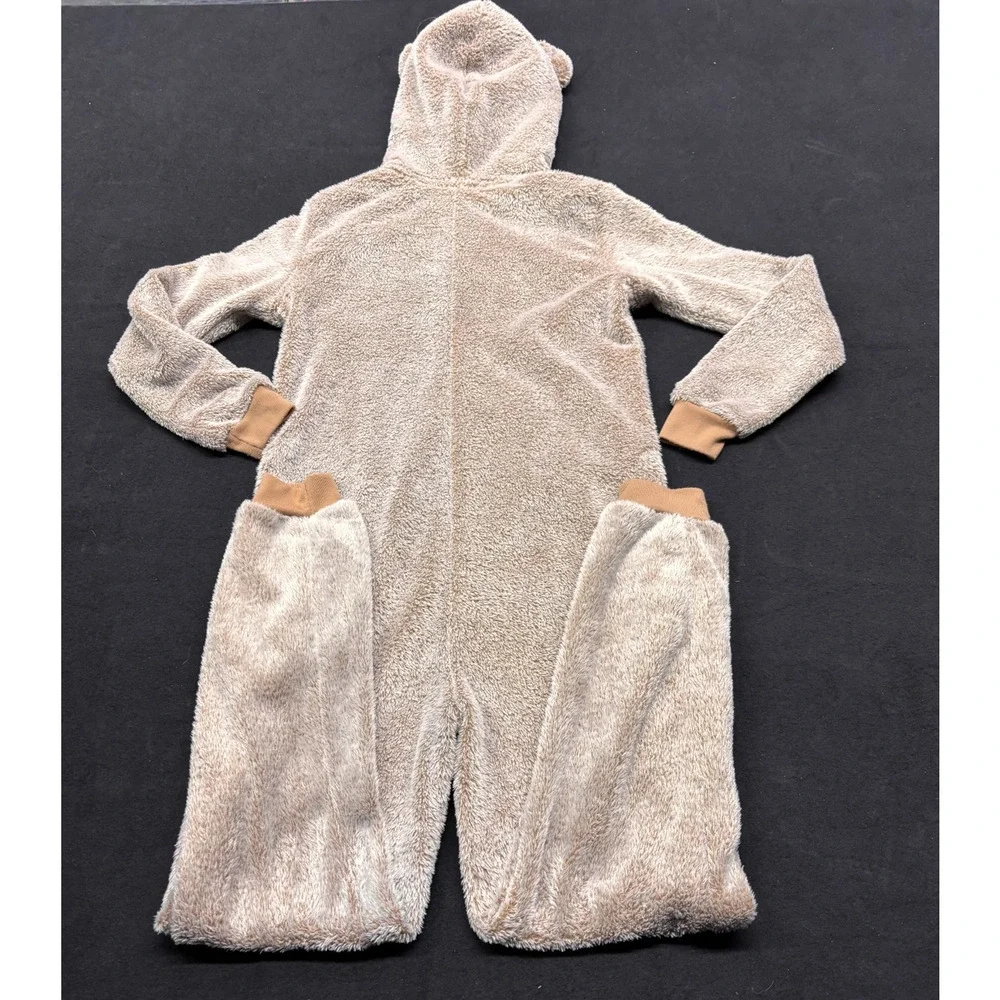Reindeer PJ Pajama Costume Hooded Fleece Kids Size 8 Christmas Xmas Halloween